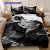 Black and white retro Johnny Hallyday bedding, duvet cover, pillowcase, home decoration, birthday gift (1 * duvet cover+2 * pillowcase, coreless)