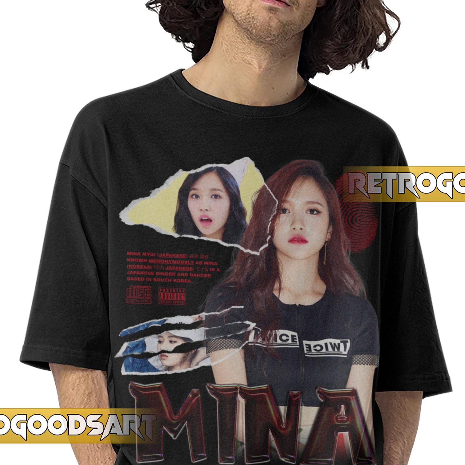 MINA TWICE GIRLGROUP Band Shirt / Mina Sharon Myoi Twice Tour / Twice Kpop GirlbandConcertMerch / Mina Vintage Retro Tee 3XL
