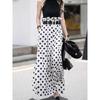Wave Point High Waisted Loose Pants Women Polka-Dot High Waist Loose Waistband Pants