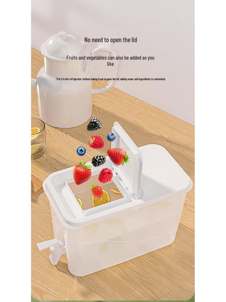 Summer Floral Teapot with Spout - Large Capacity Plastic Cold Beverage Jug