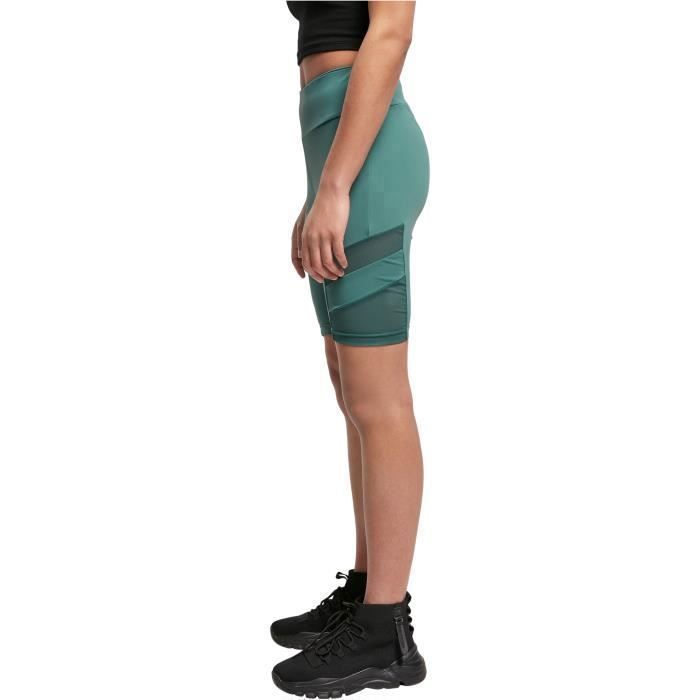 Short de cyclisme athlétique pour femme - Urban Classics - Tech Mesh - Taille haute - Vert