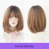 7jhh Wigs Short Straight Chocolate Bob Wig For Women Daily High Density Synthetic Layered Brown Hair Wigs With Neat Bangs