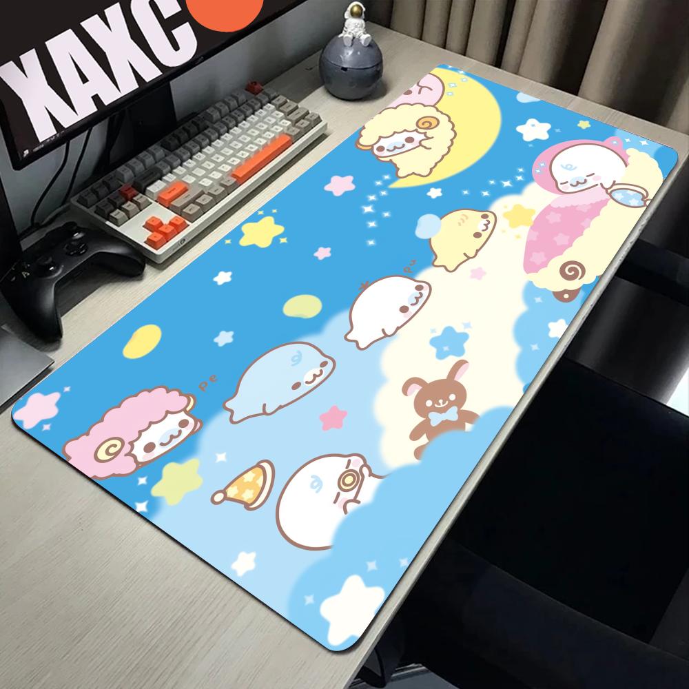 Cute Mamegoma Large Gaming Mouse Pad Computer Mousepad PC Gamer Laptop Mouse Mat Office Mausepad Silicone Keyboard Mat Desk Pad