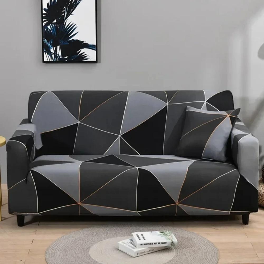 1pc Printed Elastic Sofa Cover Antidirty Spandex Sofa Cover Furniture Protector for Bedroom Office Living Room Home Decor
