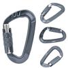 1 Pcs 7075 Aerospace Aluminum 12KN D Shaped Buckle Carabiner Clip Outdoor Safety Accessorygray