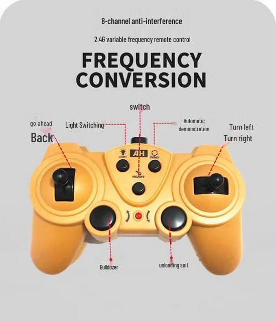 Legierung ferngesteuerter Bulldozer Spielzeug - Bruchfest, Elektrisch, Baufahrzeug & Gabelstapler für Kinder