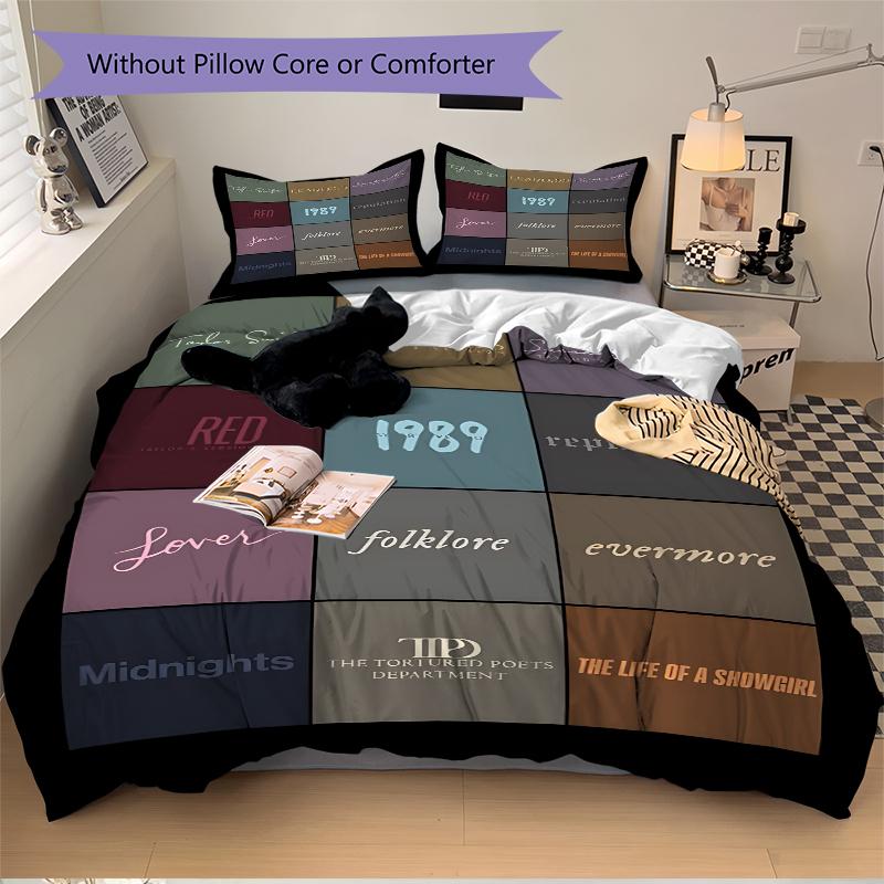 3Pcs Taylor Swift Album Covers Bedding Sets For All Sizes New 3D Printed Bed Cover Comforter Duvet Cover Pillowcase Bedroom Decoration