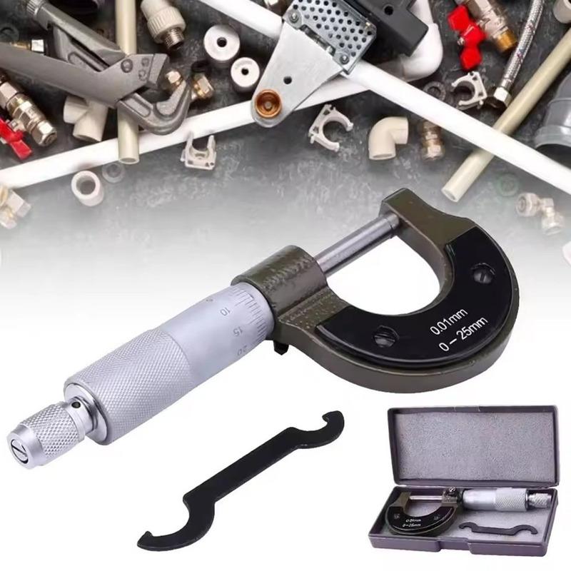 Precision Outer Diameter Micrometer, 0-25mm, 0.01mm, Metric Caliper For Outer Diameter, Mechanical Micrometer Tool