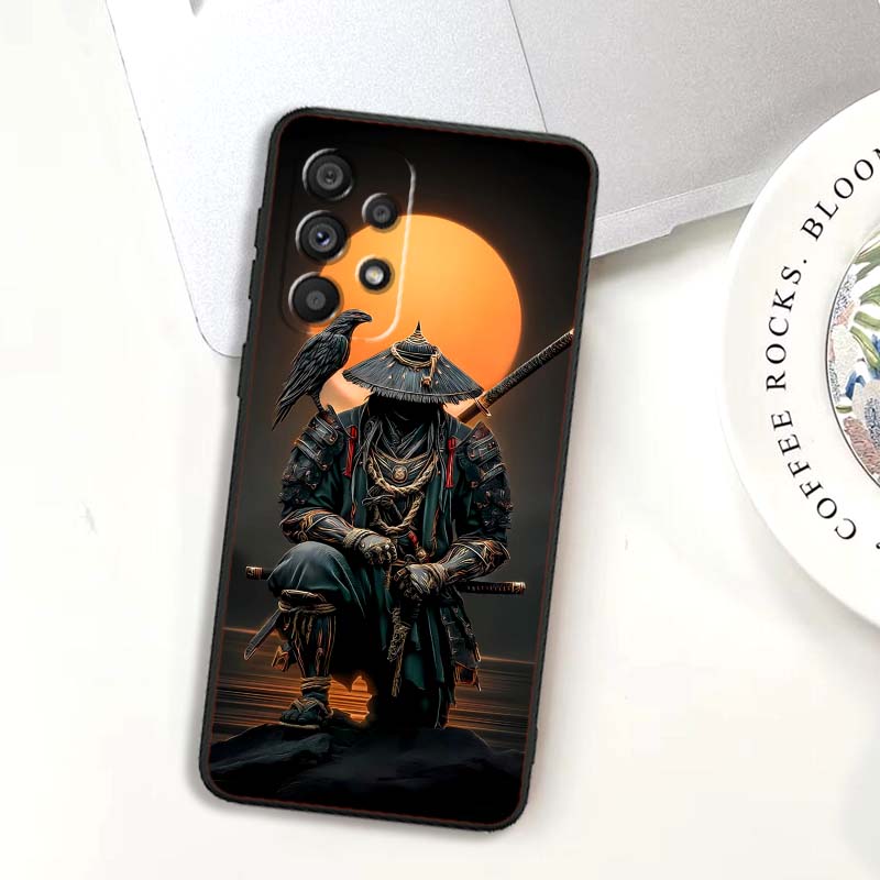 Fashion Hero Design Pattern Phone Case For Samsung A73 A72 A71 A55 A54 A53 A52 A51 A13 A22 A16 A15 A12 A14 A26 A07 5G Black