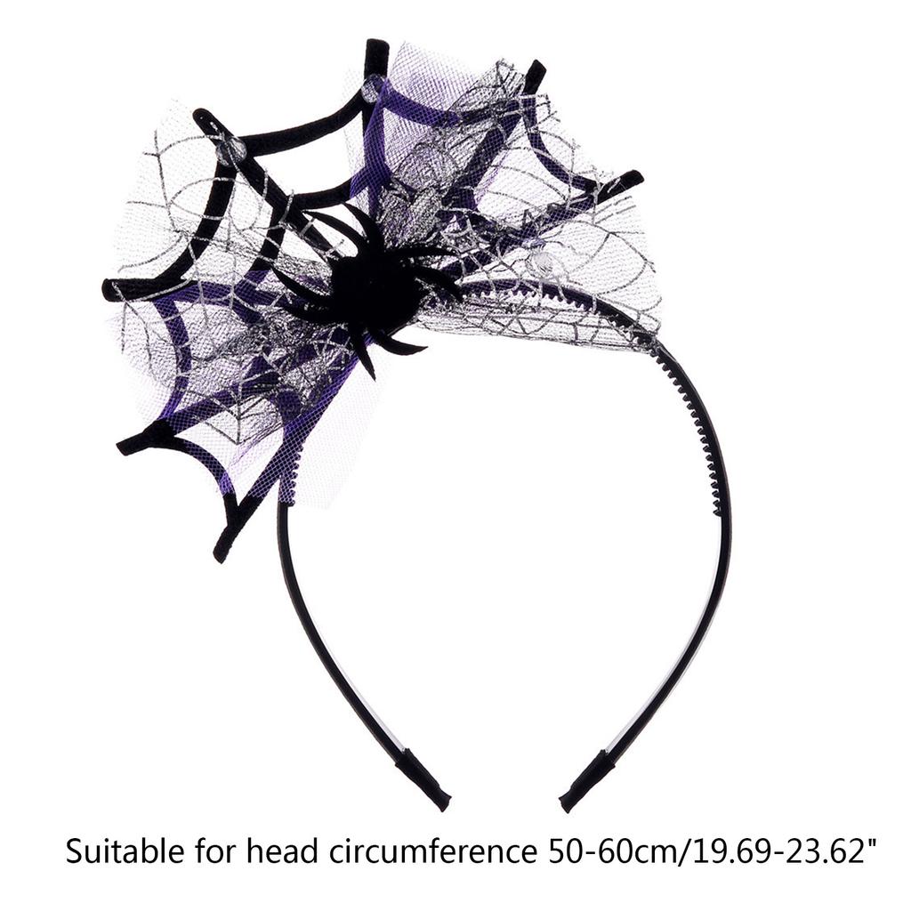 Cute Spider Web Shape Hair Hoop Women Makeup for Head Band for Photoshoot Live Broadcast Halloween Hair Accessories