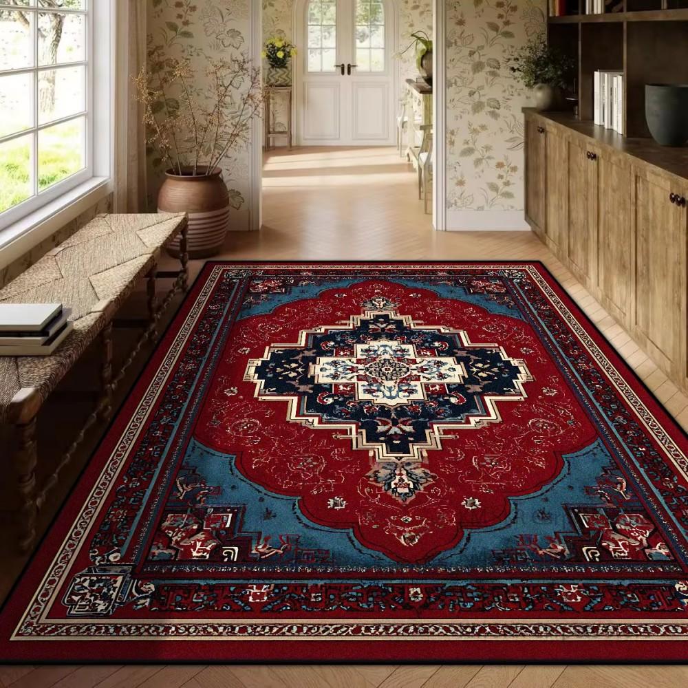 Japanese Style Cherry Blossom Rug Non Slip Washable Soft Floor Mat for Bedroom Living Room Kitchen Entryway Home Decor