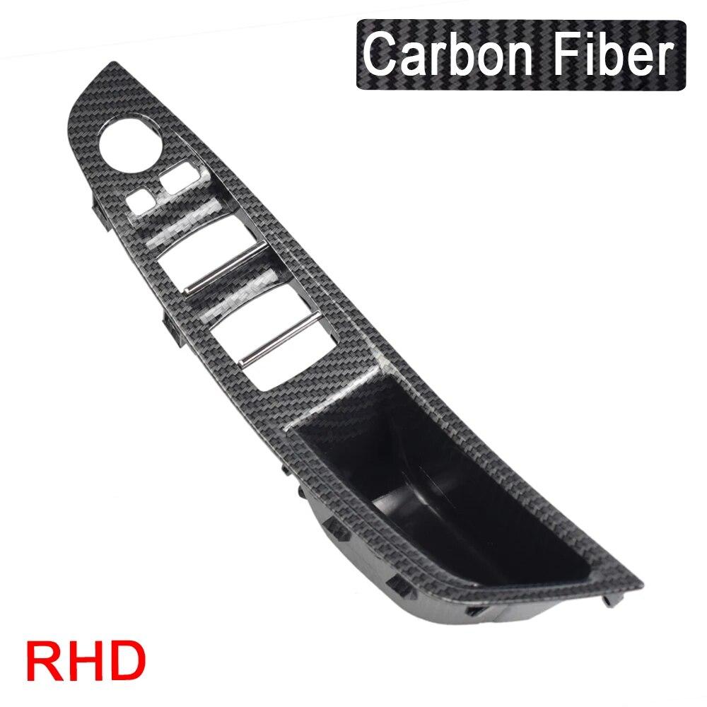 

Carbon Fiber RHD LHD Car Interior Door Handle Fit For BMW 5 series F10 F11 520d 525d 530d 535i Inner Panel Pull Trim Cover RHD-Carbon-1PCS