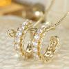 Delicate Gold Color Long Chain Cartilage Clip Earrings for Women Exquisite Shiny Cubic Zirconia Earrings Party Jewelry