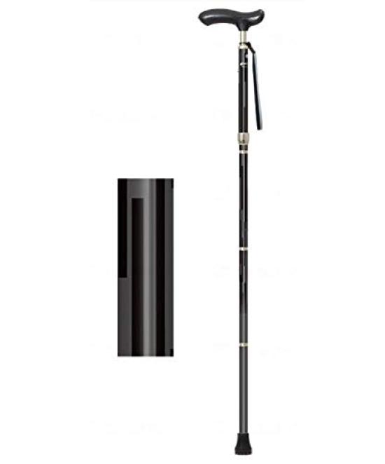 Shinano Folding Long Black Cane, Neo-Classical Size,