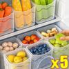 5/1Pcs Refrigerator Organizer Box Fridge Side Door Storage Container Plastic Translucent Kitchen Food Fruit Spice Storage Box