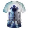 T-shirt da Uomo a Maniche Corte 3D Asciugatura Rapida Star Wars 50° Anniversario T-shirt Genitore-Figlio per Adulti e Bambini