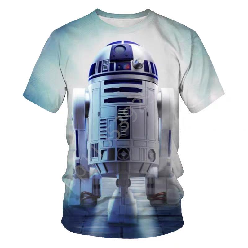 T-shirt da Uomo a Maniche Corte 3D Asciugatura Rapida Star Wars 50° Anniversario T-shirt Genitore-Figlio per Adulti e Bambini