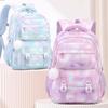 New Primary Girl Student Schoolbag Lightweight Wear-resistant Backpack Fashion Contrasting Color Cute Cartoon Fish Junior High School Student Book Bag
