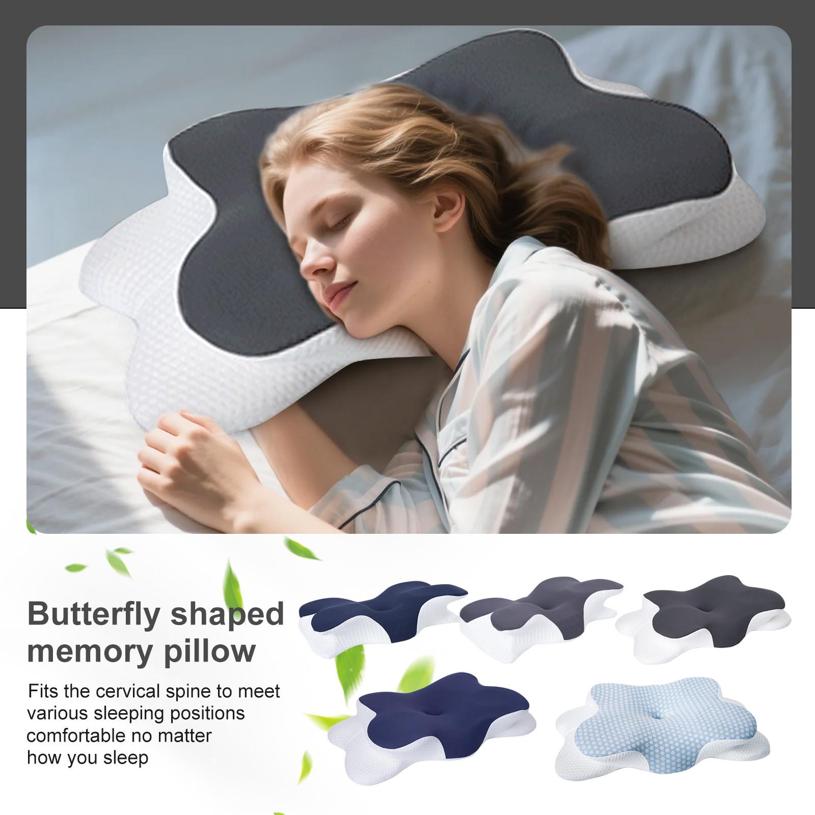 

Comfortable Memory Foam Pillow, Ergonomically Designed Sleep Enhancing Cervical Support Pillow, Ideal For Female Side, Back And Stomach Sleepers One Size Темно-синій