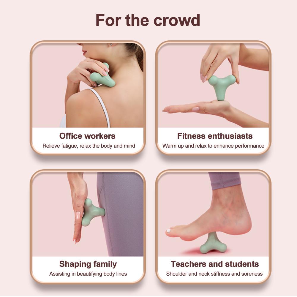 Faszienball mit vier Ecken, Plantarfaszienball, Massageball für Schultern, Nacken, Taille, Hände, Laktatübungen, Entspannung, Meridian-Fitnessball