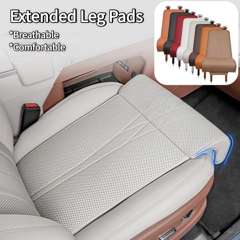 Supporto per gambe in pelle per sedile auto Universale Cuscino per sedile Estensione sedile Cuscino per gambe Per lunghi viaggi