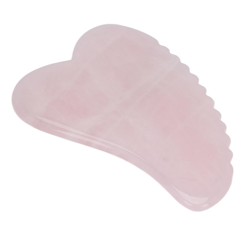 Rose Quartz Gua Sha Tool Travel Portable Soreness Pain Relief Scraping Board for Shoulder Abdomen Legs