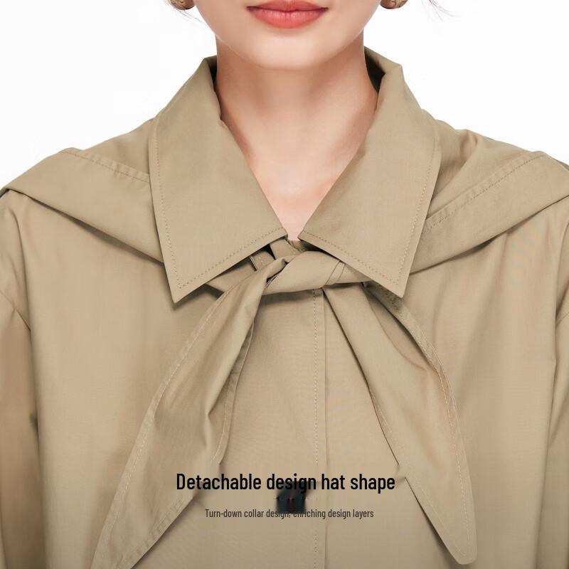 VEROMODA Women's 2025 Fall Cotton Detachable Hood Jacket