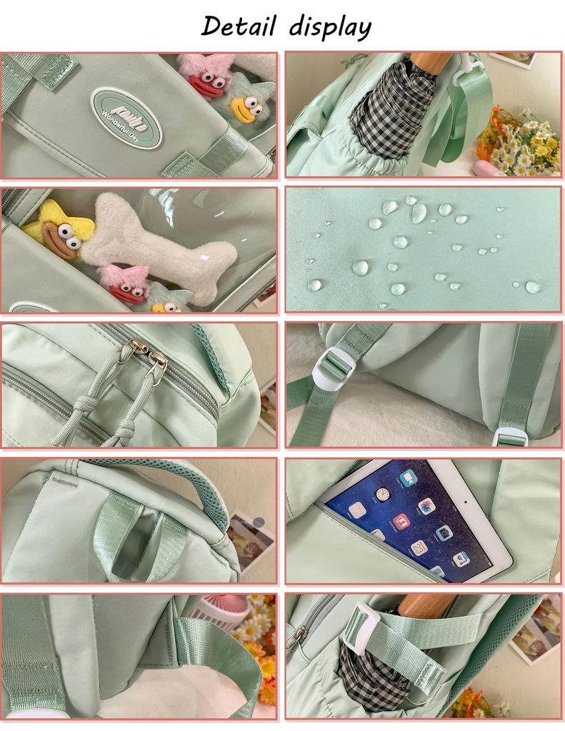 Large Korean Ita Itaba PVC Town Commuting To Elementary School High School Rucksack [ZESU] Women's Rucksack, Capacity, Women's Rucksack, Bag, Bag,