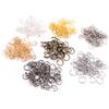 200 piezas 3/4/5/6/7/8/10 mm Metal DIY Componentes para Joyería Anillas de Salto Simples Cerradas/Abiertas y Anilla Dividida para hacer joyería
