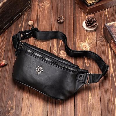 Waist Bag for Men To Hold Mobile Phone Multi-functional Sports Genuine Leather Crossbody Bag with A Sense of Luxury