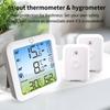 Digital Refrigerator Thermometer Wireless In/Outdoor Freezer Fridge Temperature Humidity Monitor Limit Alarm 2 Sensors Backlight