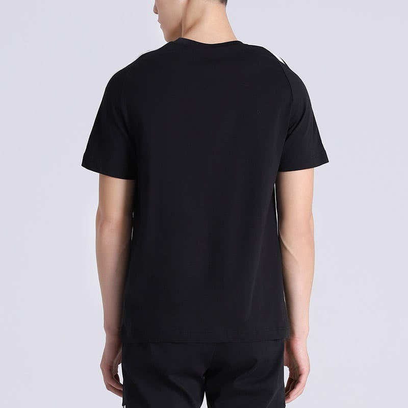 adidas T Shirts Men's Black Crew Neck Moderate Straight Fit S98717