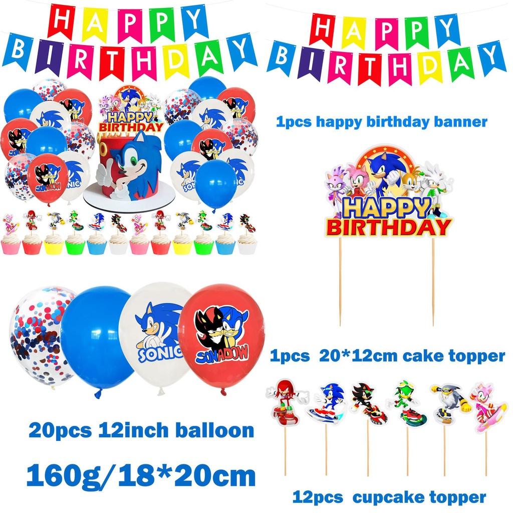 Balloon Cartoon Blue Pink Dog Cake Topper Birthday Decoration Party