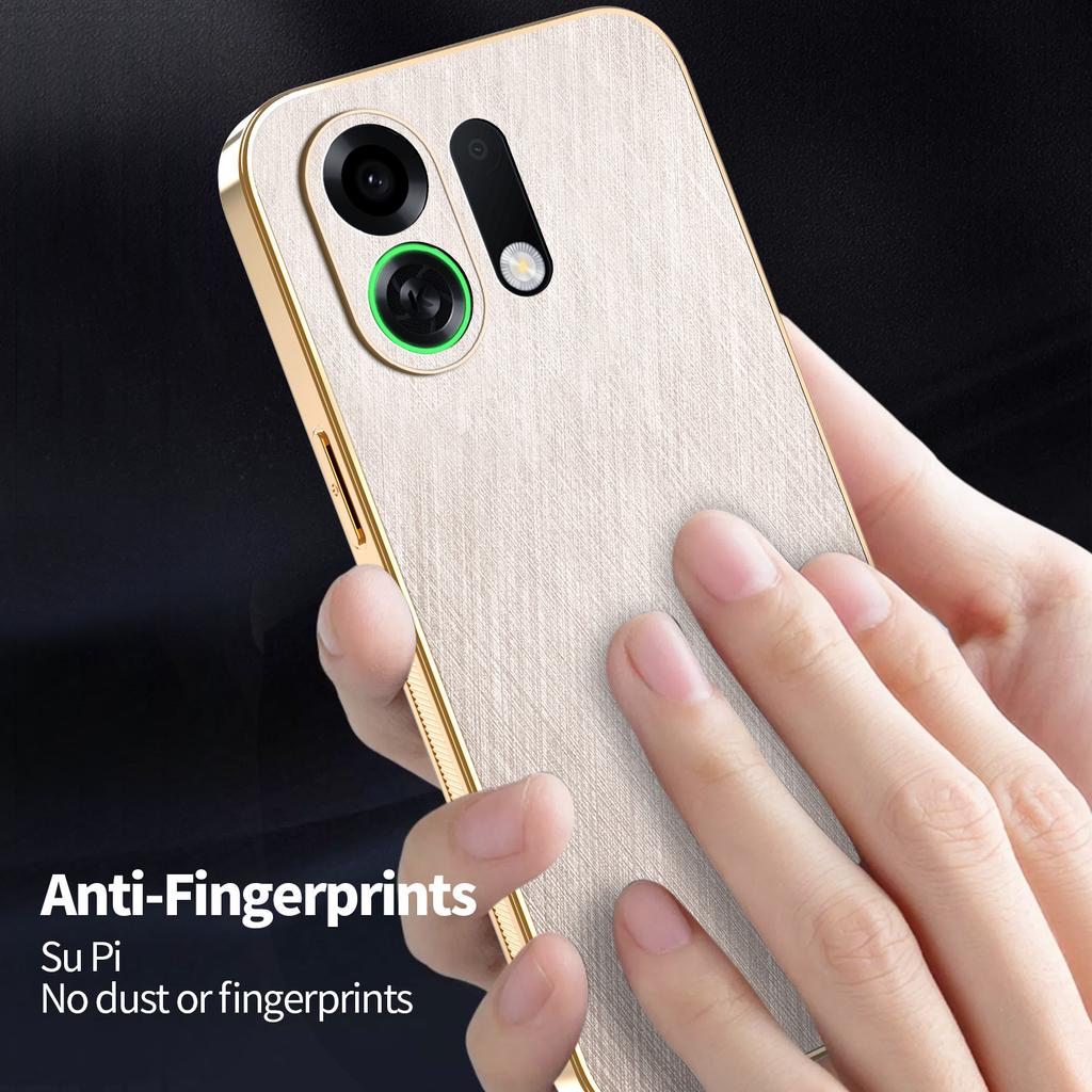 For Oppo K13 Turbo Pro 5G/K13 Turbo 5G Case Electroplating Silk Texture PU+TPU Phone Back Cover