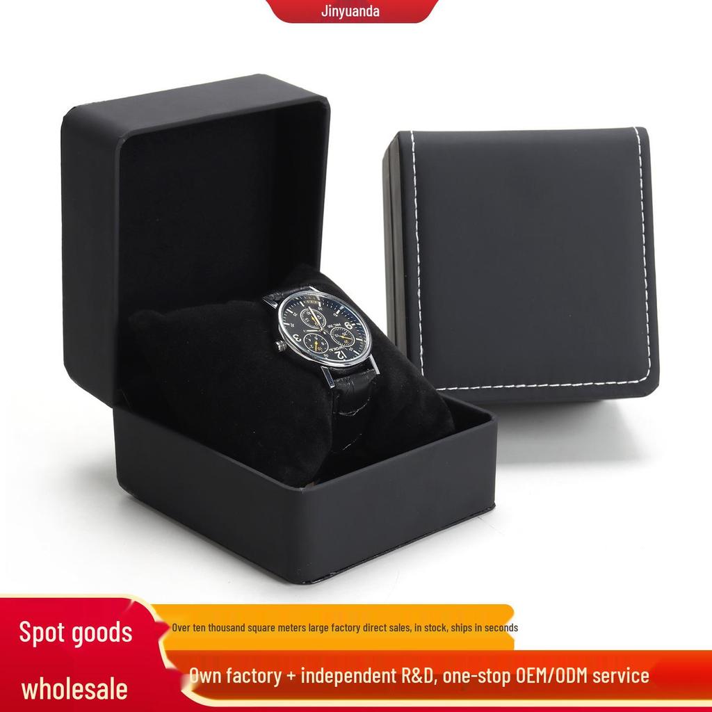 Cutie de Depozitare din Piele pentru Ceasuri și Bijuterii cu Pernă și Suport pentru Brățări