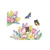 Butterfly Tulip Wall Sticker Waterproof Removable Bathroom Mirror Frame Floral Decor