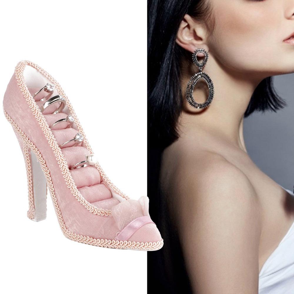 Multi-Tier Design Jewelry Display Rack High-Heeled Style Model Dress Holder For Retail Display