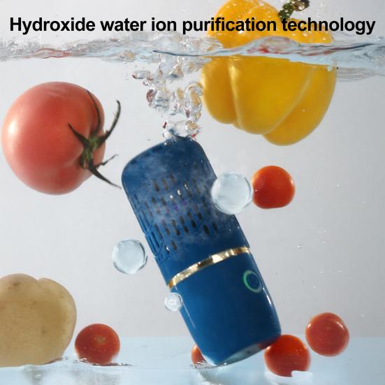 Fruit And Vegetable Cleaner, Portable Produce Purifier with Hydrolytic Technology, Waterproof Capsule Food Washer for Meat Seafood