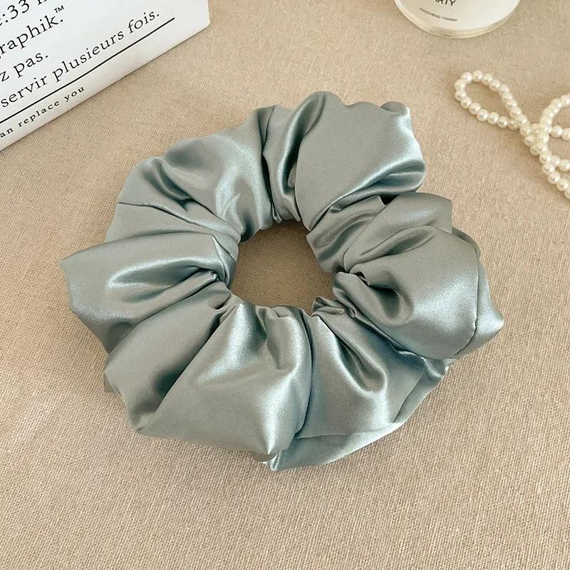Pillow Sleep Headband Elastic Ponytail Scrunchie for Women Hair Accessories Girls Soft Solid Satin Filled Cotton Big Bands