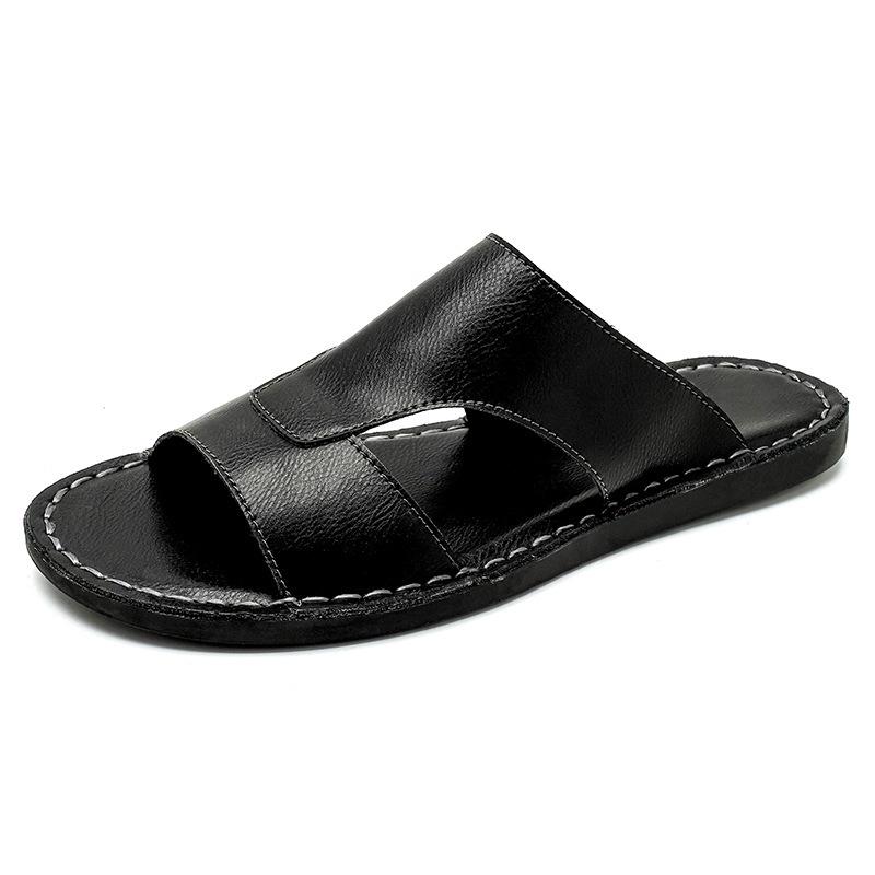 Men s Korean Style Non-slip Beach Sandals - Trendy Single Strap Summer Footwear 44