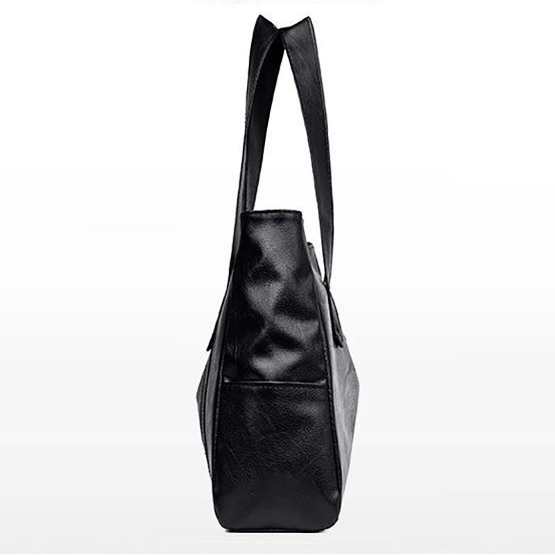 Retro Tragetasche aus weichem Leder Neue PU Handtasche mit hoher Kapazität für Pendler Europäischer und amerikanischer Trend Einfache und vielseitige Mode-Schultertasche