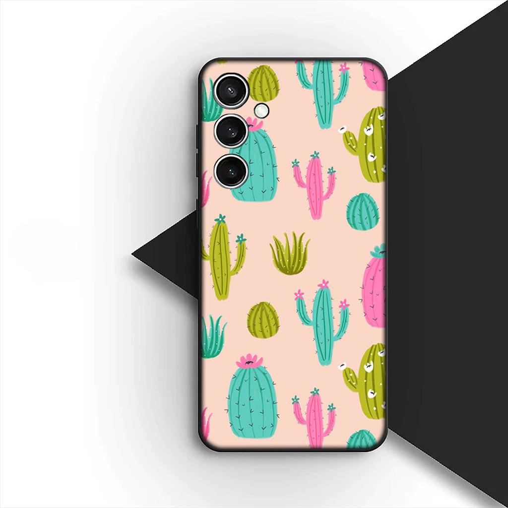 Cactus Wallpaper Phone Case for Samsung Galaxy S20 S22 S21 FE Ultra Plus A07 A17 A15 A16 A25 A57 A37 Protective Cover