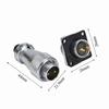 WS16 2 Pin Aviation Connector Adapter AC 500V 10A Waterproof Aviation Plug Socket Metal Threaded Zinc Alloy Power Connector