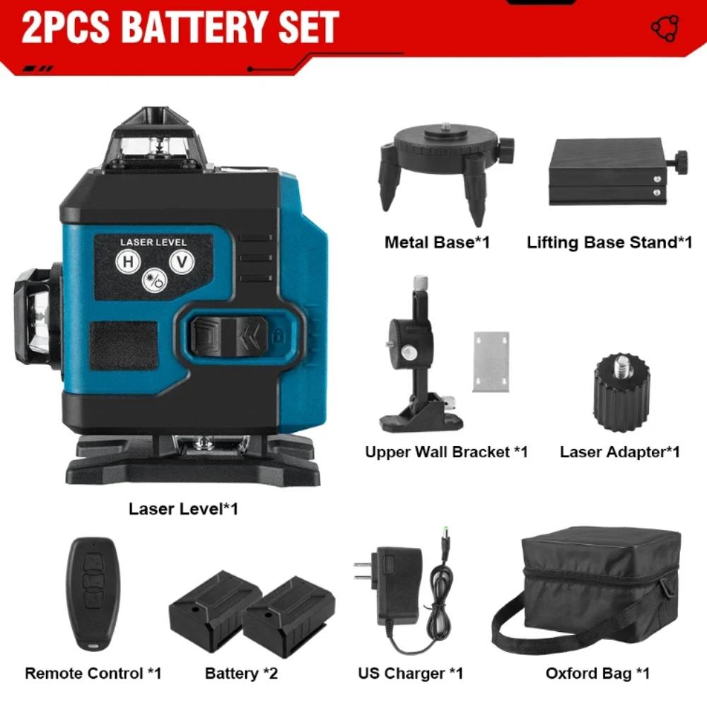 Horizontal Vertical Cross 360° Rotating Laser Level Green Beam Laser Level Construction Site