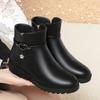 Boots female mother shoes autumn and winter women's shoes, new Martin boots soft-soled thick-heeled short boots velvet thermal cotton shoes