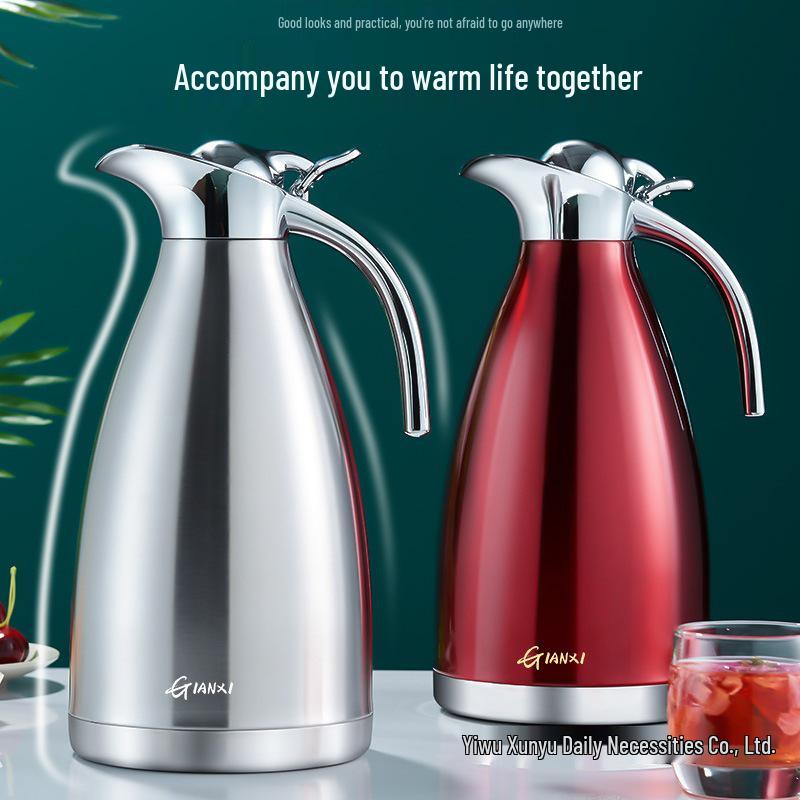 Stainless Steel Thermos Flask - Large Capacity Hot Water Bottle for Home and Dorm Use
