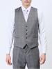 Takakyu Suit and Pants Shiny Wool Slim Windowpane Light Light 110011803133433030045 Men's Set, Blend, Fit, 2-Button, 3-Piece Suit, Gray, Gray,