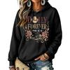 Women's Casual Loose Fit Hoodie with Letter Graphic