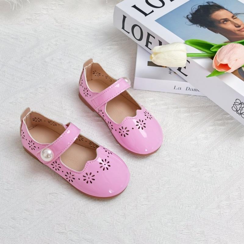Girls' leather shoes, new spring and autumn models, children's shallow single shoes, soft-soled performance shoes, British-style princess shoes for