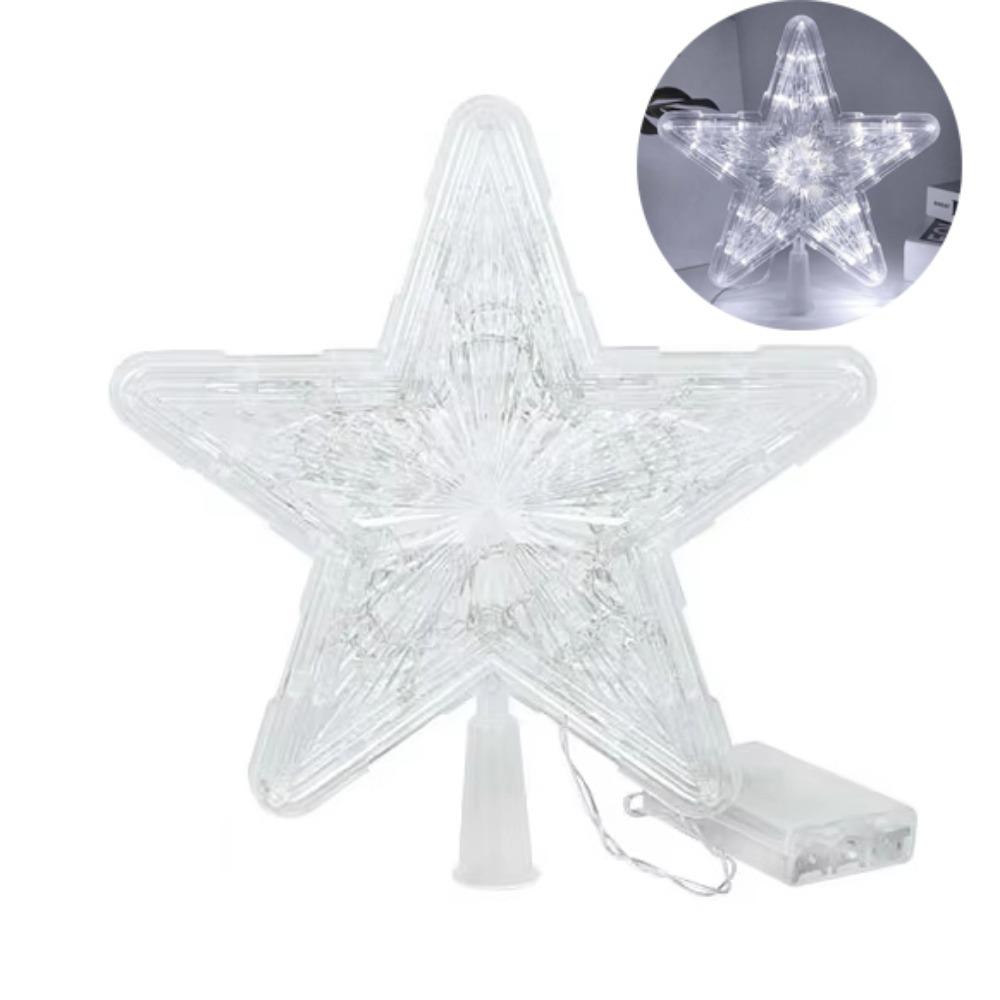 Warm/Colorful/White Light Christmas Tree Star Topper Luminous Star Light  New Year Celebration